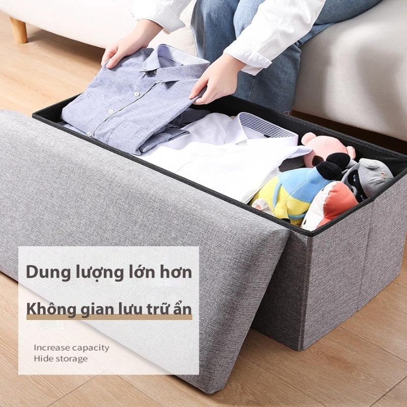 HEINO Ghế Gấp Lưu Trữ Thông Minh Cho Căn Hộ, Vải Lanh Thoáng Khí Chống Mốc Đa Năng Tiện Lợi | BigBuy360 - bigbuy360.vn