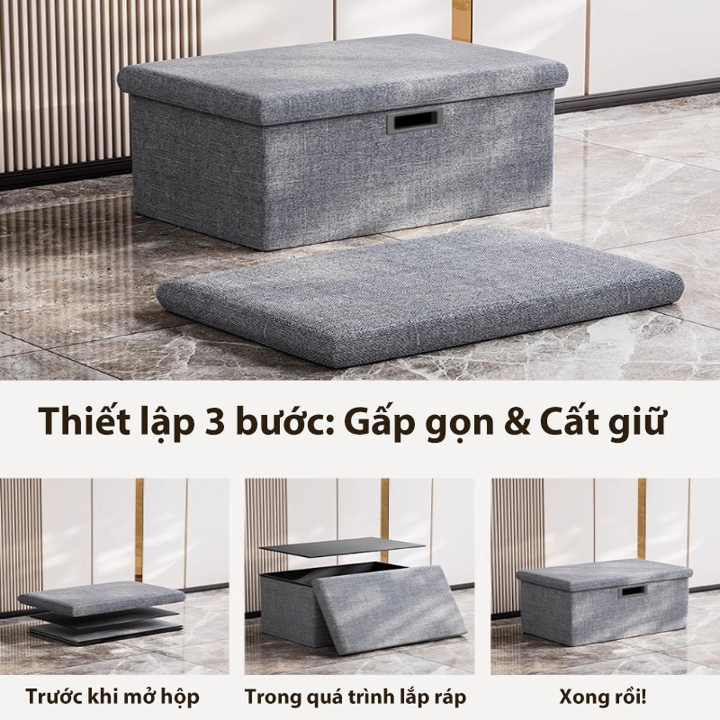 HEINO Ghế Gấp Lưu Trữ Thông Minh Cho Căn Hộ, Vải Lanh Thoáng Khí Chống Mốc Đa Năng Tiện Lợi | BigBuy360 - bigbuy360.vn