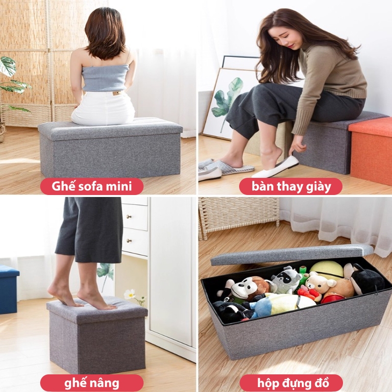 HEINO Ghế Gấp Lưu Trữ Thông Minh Cho Căn Hộ, Vải Lanh Thoáng Khí Chống Mốc Đa Năng Tiện Lợi | BigBuy360 - bigbuy360.vn