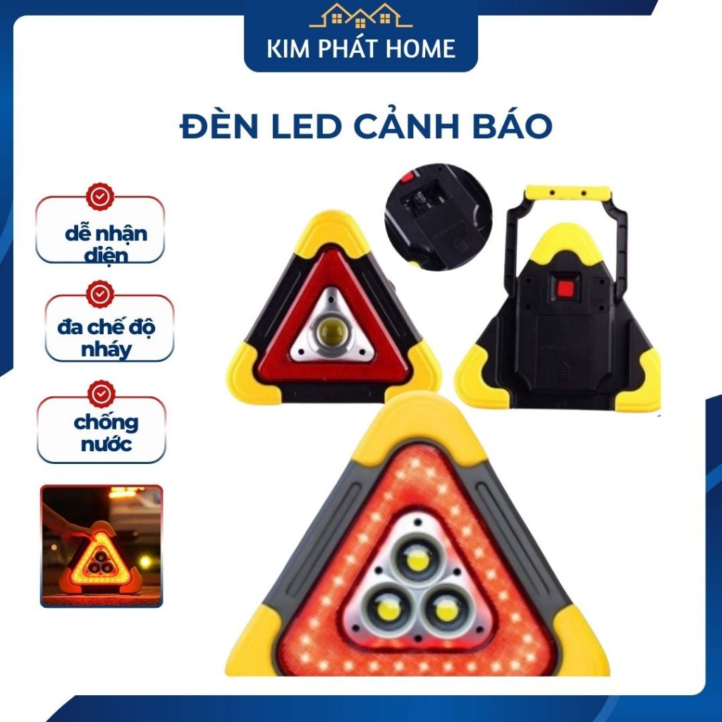Kim Phát Home Đèn cảnh báo- đèn cảnh báo oto cao cấp 68 led( Size Lớn) sạc được nlmt