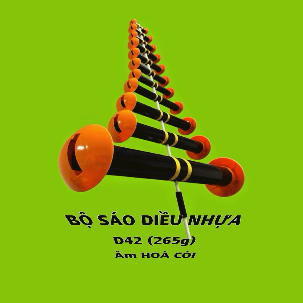 Bộ sáo diều nhựa D42 (11quả) nặng 265g Âm hoà còi cho diều từ 2m đến 3,5m