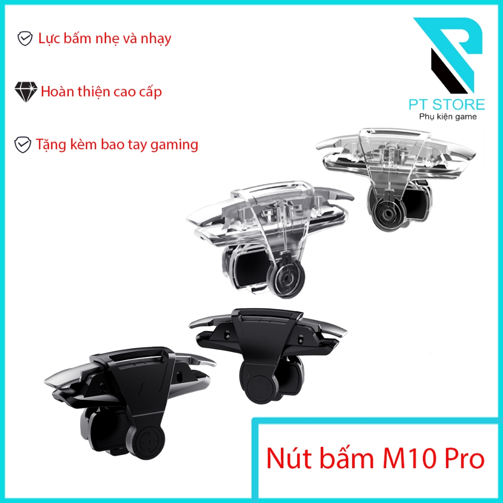 Nút bấm chơi game M10 Pro - Độ rộng lớp lắp được ốp lưng - Thiết kế cao cấp - Lực bấm nhạy và nhẹ
