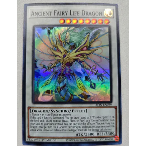 Thẻ bài Yugioh - TCG - Ancient Fairy Life Dragon - ALIN-EN039