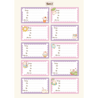 Nhãn vở, nhãn tên, nhãn sách [Set 10 nhãn]