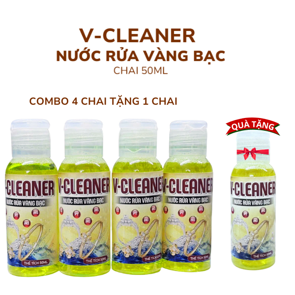 Nước rửa vàng bạc V-CLEANER sạch sáng bóng, không ăn mòn, tăng tuổi thọ trang sức