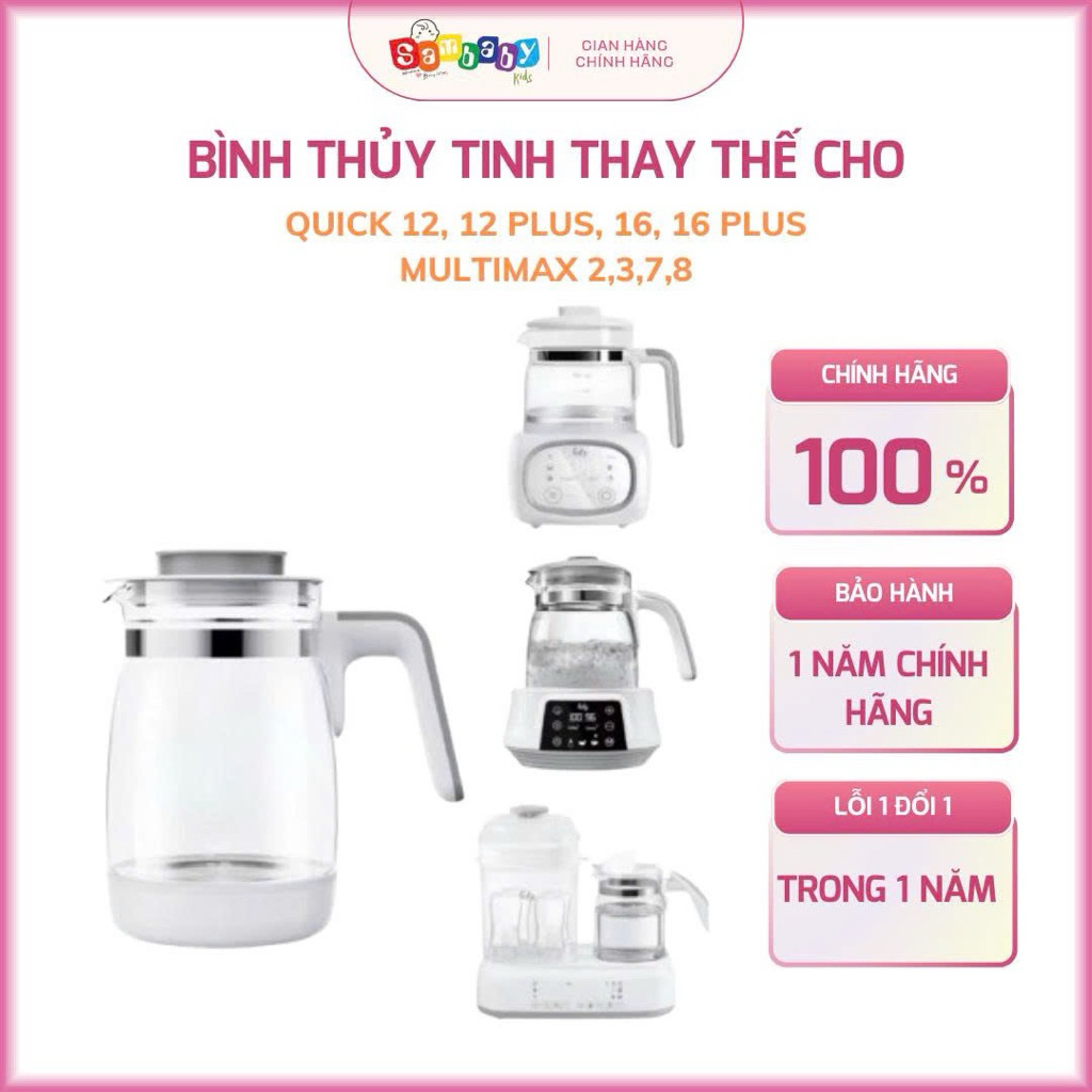 Bình thủy tinh thay thế cho máy Fazt baby Multimax 1, 3, 4, 6 và Quick 12, 12 plus