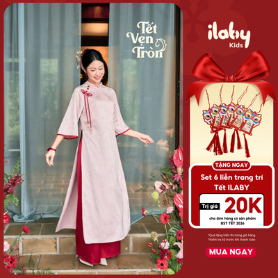 [ĐỘC QUYỀN] Áo dài nữ, áo dài cách tân nữ ILABY 𝗸𝗵𝗼̂𝗻𝗴 𝗾𝘂𝗮̂̀𝗻 áo dài mẹ YÊN HOA lụa cao cấp thiết kế cách tân [3832]