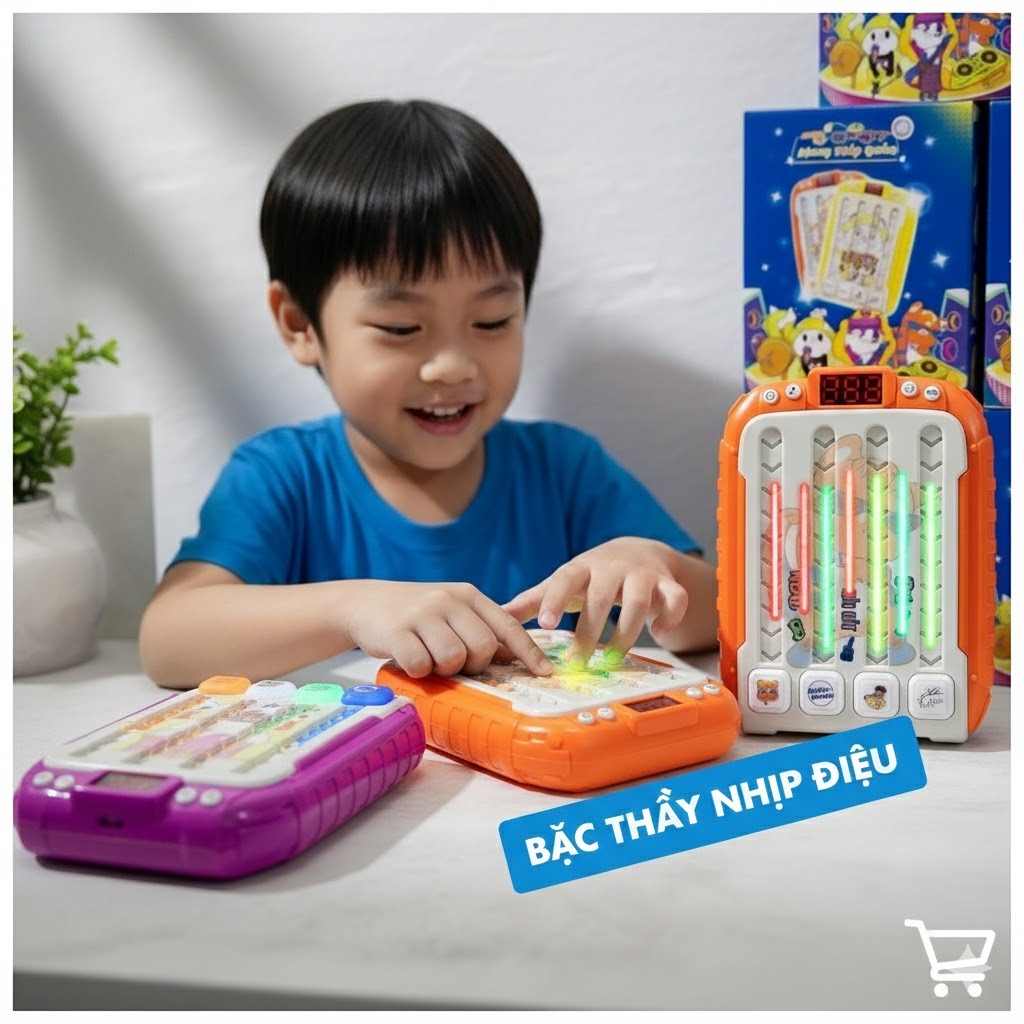 [CỰC HOT] Máy Game Bấm Nút Theo Nhạc Nuvi - Giúp Bé Tăng Khả Năng Tập Trung, Nhạy Bén - Đồ Chơi Vận Động Trí Tuệ