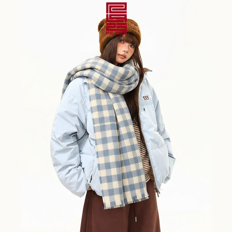 Khăn quàng cổ - Khăn choàng cổ caro len nam nữ lông mịn dệt kim không xù ulzzang Hàn Quốc Re1925 Studio KCR02