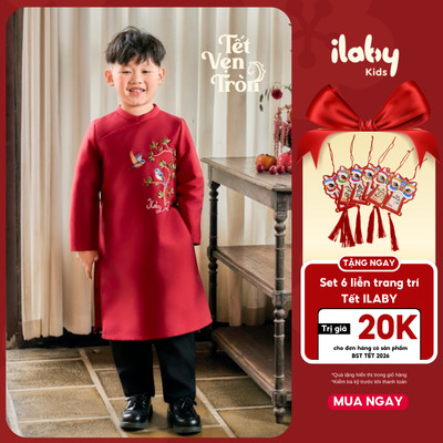 [HOT TREND] Áo dài bé trai ILABY, áo dài cách tân bé trai NAM PHONG chất liệu tafta cao cấp 𝒌𝒉𝒐̂𝒏𝒈 𝒒𝒖𝒂̂̀𝒏 [3733]