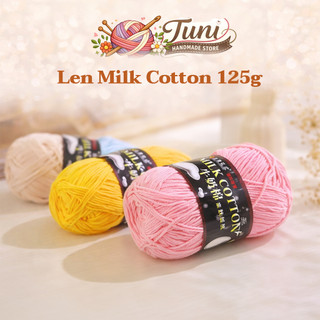 Len Milk cotton 125g( bảng màu đầy đủ ) đan móc váy áo, móc hoa, Len sợi giá rẻ , HỎA TỐC