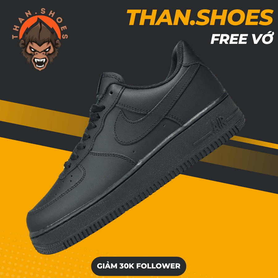 Giày 𝓐𝓕1 Triple Black Full Đen - DinoSneaker99