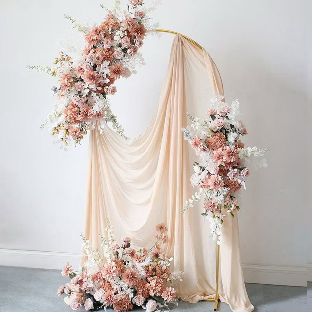 Bộ khung ảnh cổng cưới + backdrop sơn vàng gold