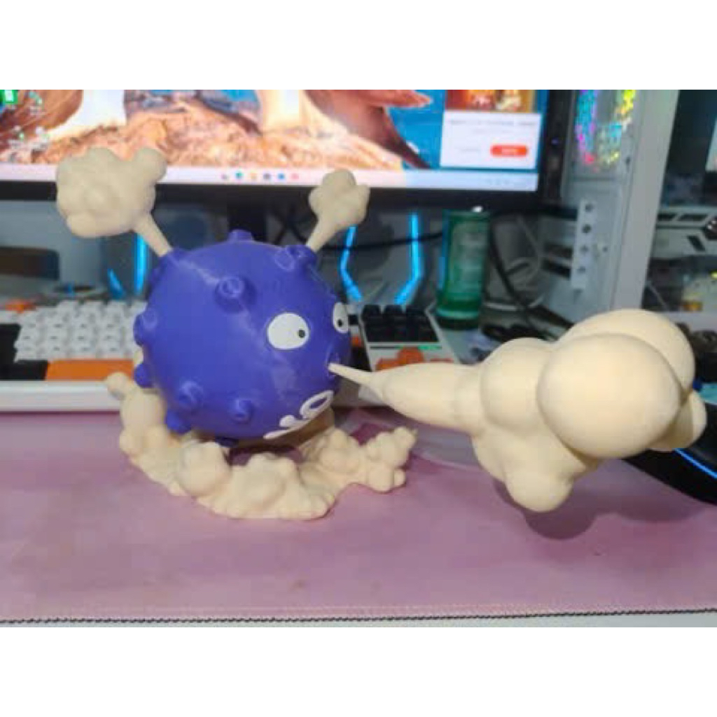 Mô hình Pokemon Koffing (Koffing) hệ Độc - Tượng Decor bàn máy tính, trang trí góc làm việc cực chất