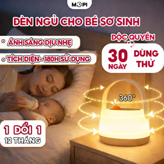 Đèn ngủ trẻ sơ sinh Mopi, đèn ngủ ánh sáng vàng, đèn ngủ bỉm sữa, bảo vệ mắt, giúp mẹ hút sữa và cho bé ti đêm