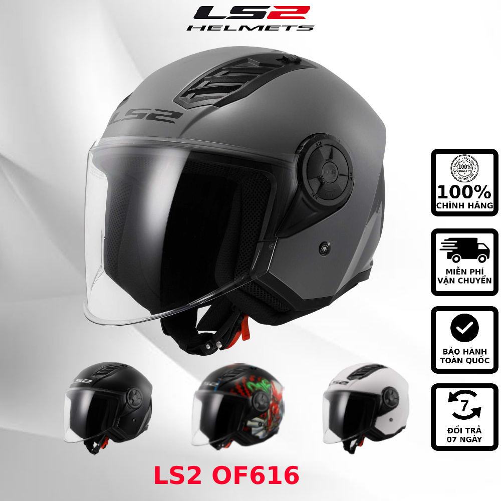 Mũ Bảo Hiểm 3/4 LS2 OF616 Airflow II Chuẩn ECE22.06 Có Kính [Chính Hãng]