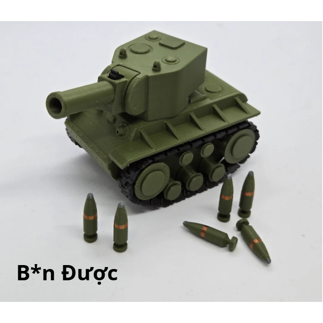 Mô Hình Xe Tank KV 2 Liên Xô - IN3D Đồ Chơi Móc Khóa - Mô Hình Quân Sụ