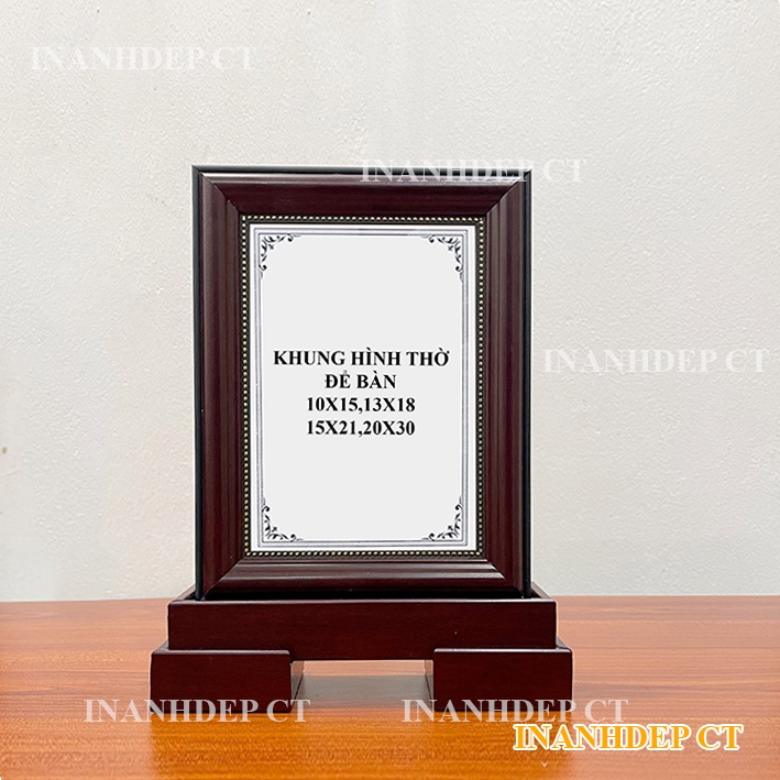Khung ảnh thờ có đế chân 13x18,15X21, 20x30 Composite hiện đại, hỗ trợ in ảnh có ép Plastic