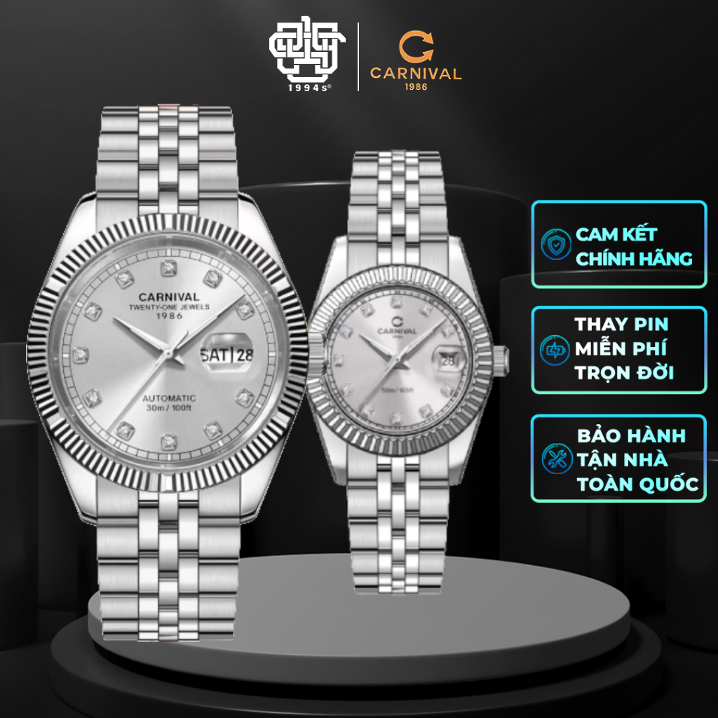 Đồng Hồ Cặp Carnival 8131G-VT-TX & 8131L-VT-TX Hàng Chính Hãng