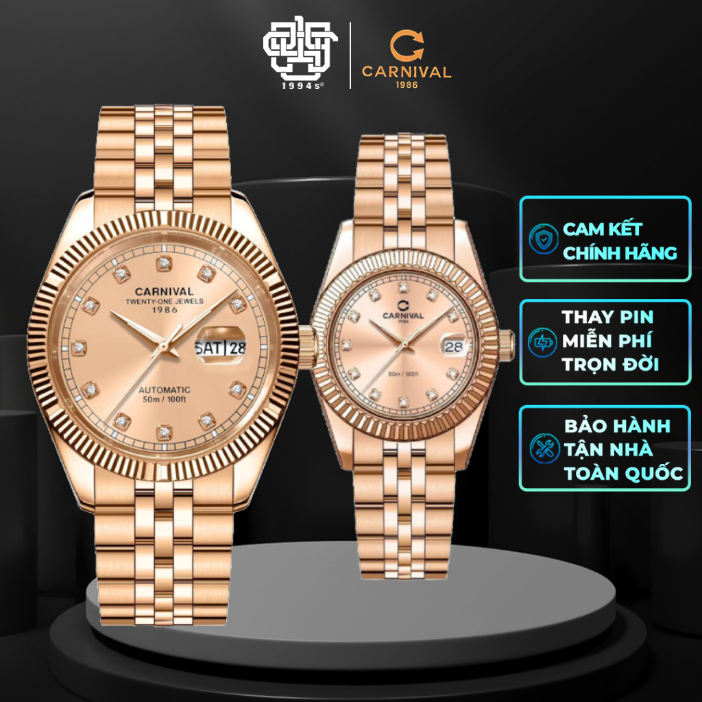 Đồng Hồ Cặp Carnival 8131G-VH-NN & 8131L-VH-NN Hàng Chính Hãng