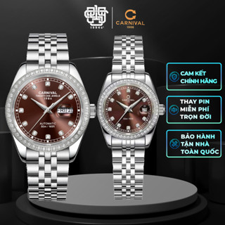 Đồng Hồ Cặp Carnival 8131G2-VT-N & 8131L2-VT-N Viền Đá Hàng Chính Hãng