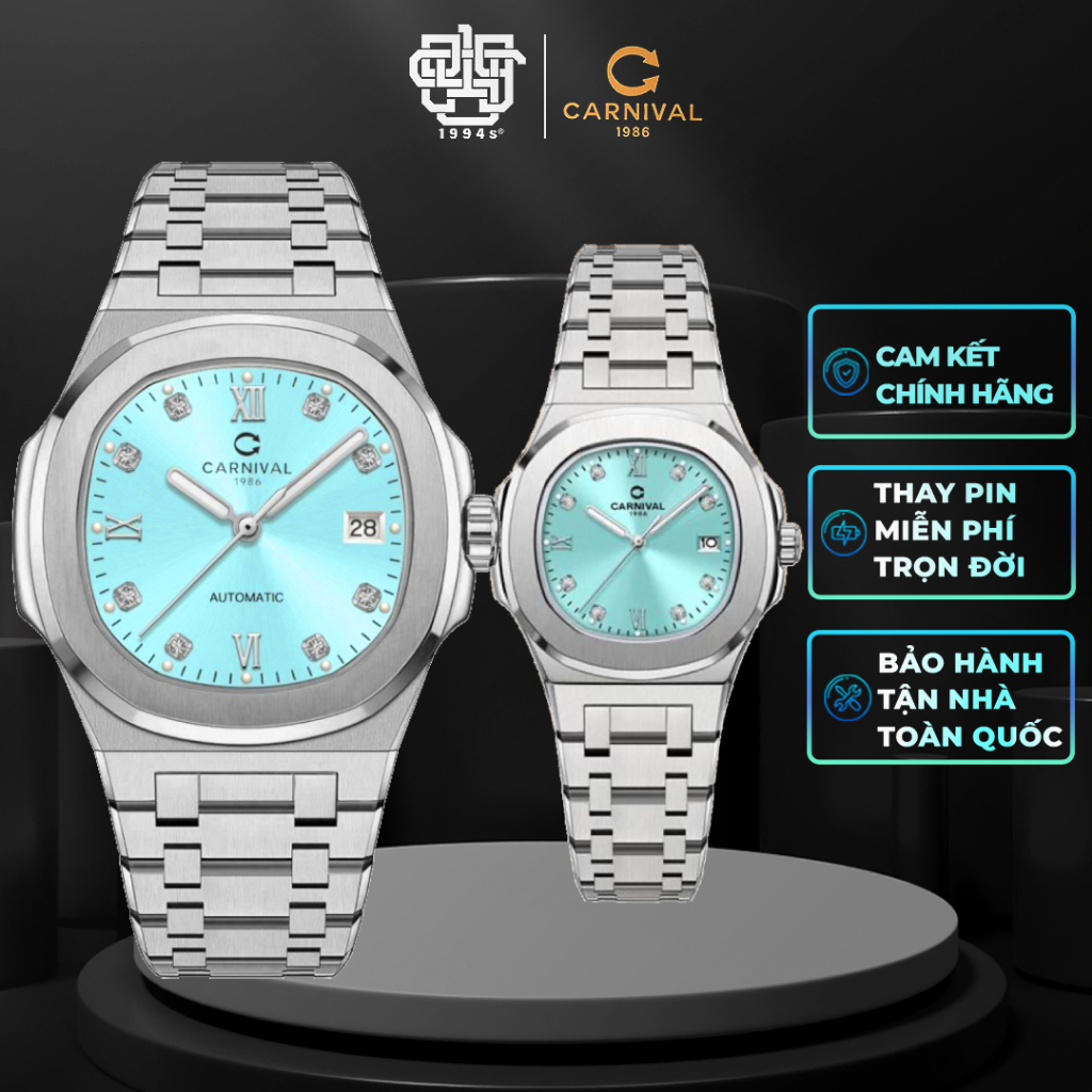 Đồng Hồ Cặp Carnival 8160G-VT-XT & 8160L-VT-XT Hàng Chính Hãng