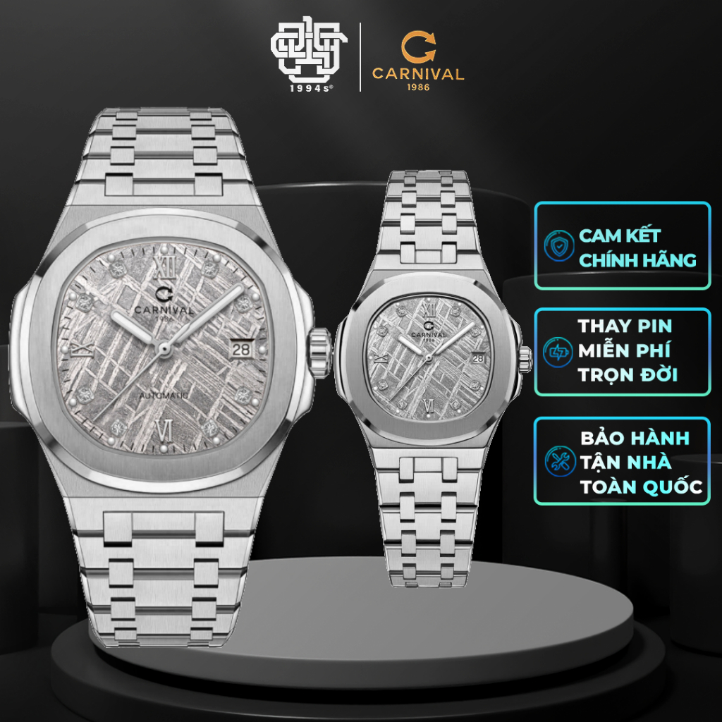 Đồng Hồ Cặp Carnival 8160G-VT-TT & 8160L-VT-TT Hàng Chính Hãng