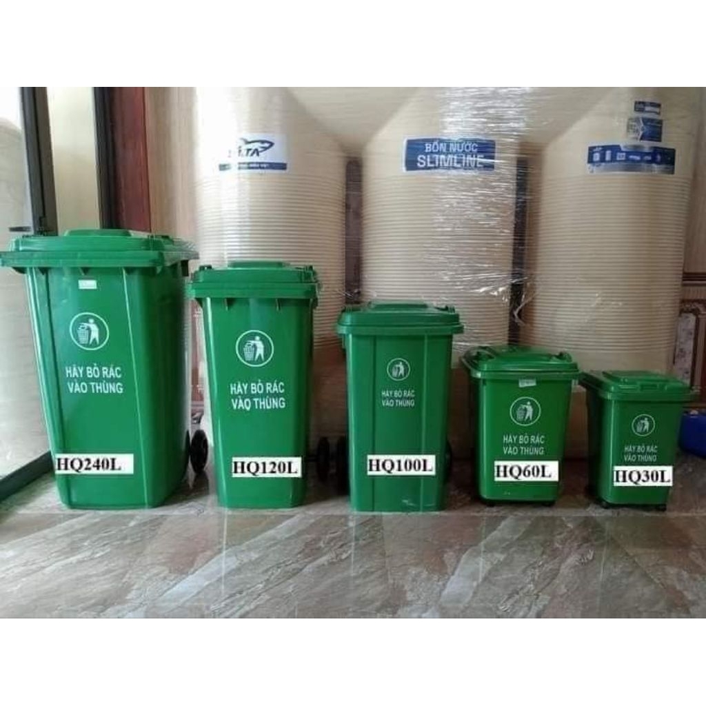 Thùng đựng rác đủ kích thước từ 30lit đến 240lit