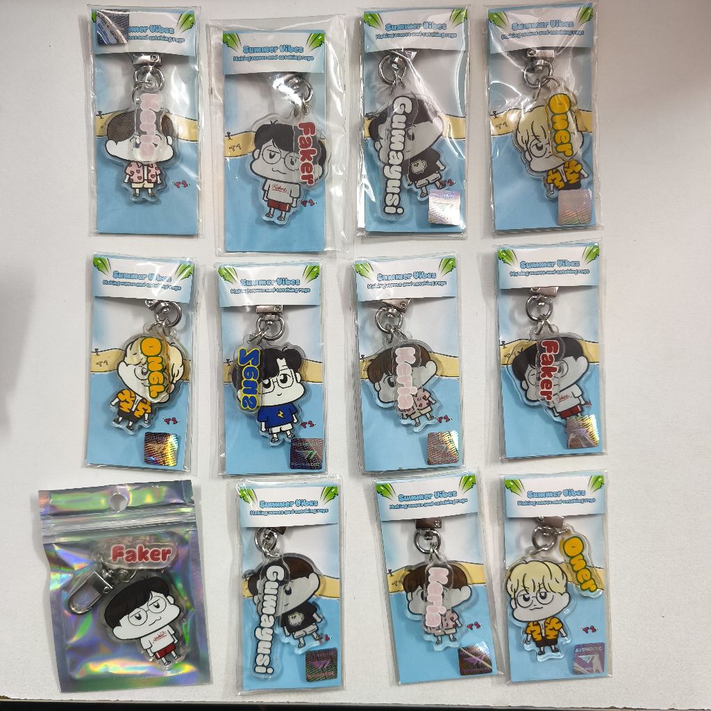 Móc Khóa Mongi T1 2024 Zeus Oner Faker Gumayusi Keria Liên Minh Lol