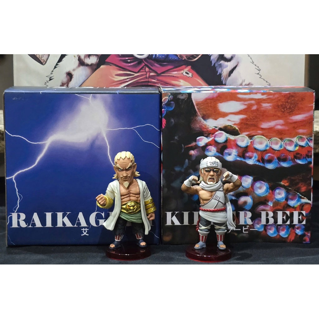 Cặp mô hình Resin WCF chính hãng League Studio Naruto Shippuden Raikage Ai + Killer B Làng Đá
