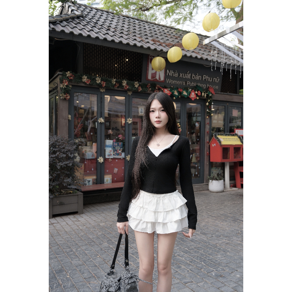 Set Áo Thun Nữ 2 Món DAILY LAYER – Dài Tay + Áo 2 Dây KAZI