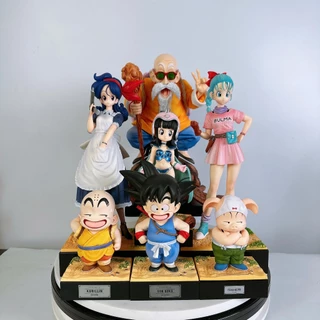 Mô Hình Quy Lão Tiên Sinh vs Goku vs Krilin, Bulma Thời Thơ Ấu Siêu Dễ Thương Ongchumohinh888 MH805