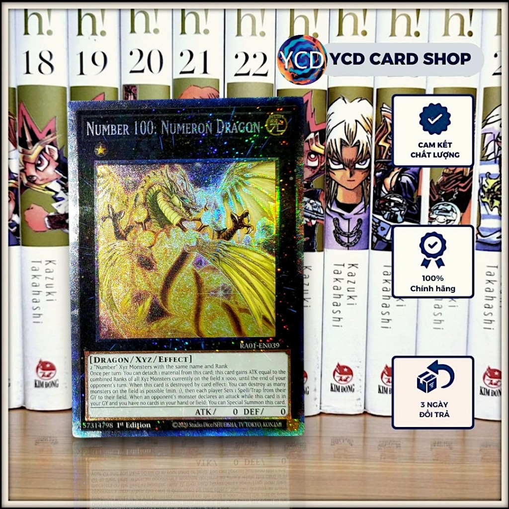 [YCDcardgame] Thẻ bài Yugioh Chính Hãng Number 100 : Numeron Dragon - Prismatic Collector Rare [XYZ]