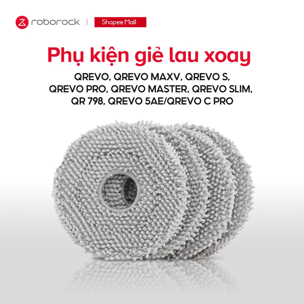 Phụ kiện giẻ lau xoay cho Robot hút bụi Roborock | Qrevo S, Qrevo Slim, QR 798, Qrevo 5AE, Qrevo C P