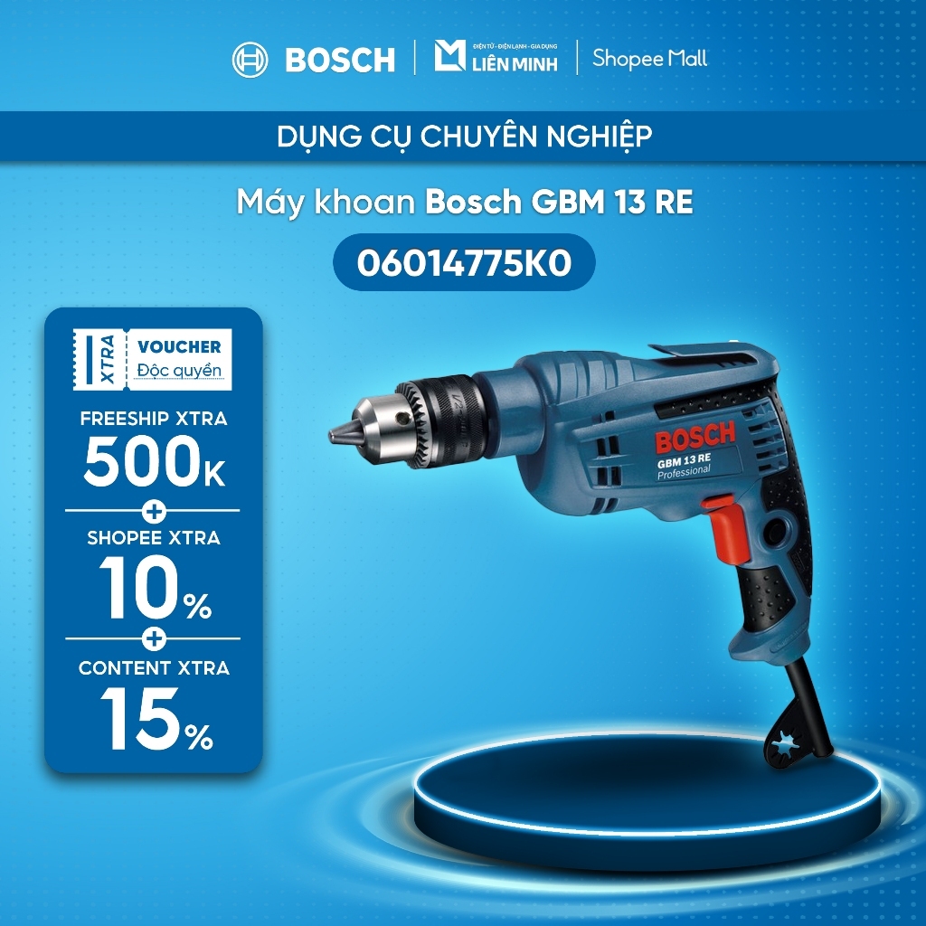 [Hỏa Tốc HCM] (06014775K0) Máy Khoan Bosch GBM 13 RE - Bảo Hành Chính Hãng