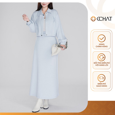 Set Đồ Nữ 𝐂𝐂𝐇𝐀𝐓 Dáng Suông Layered Grace Midi Cổ Đức Chất Liệu Nỉ Cao Cấp 25BDS2022ST
