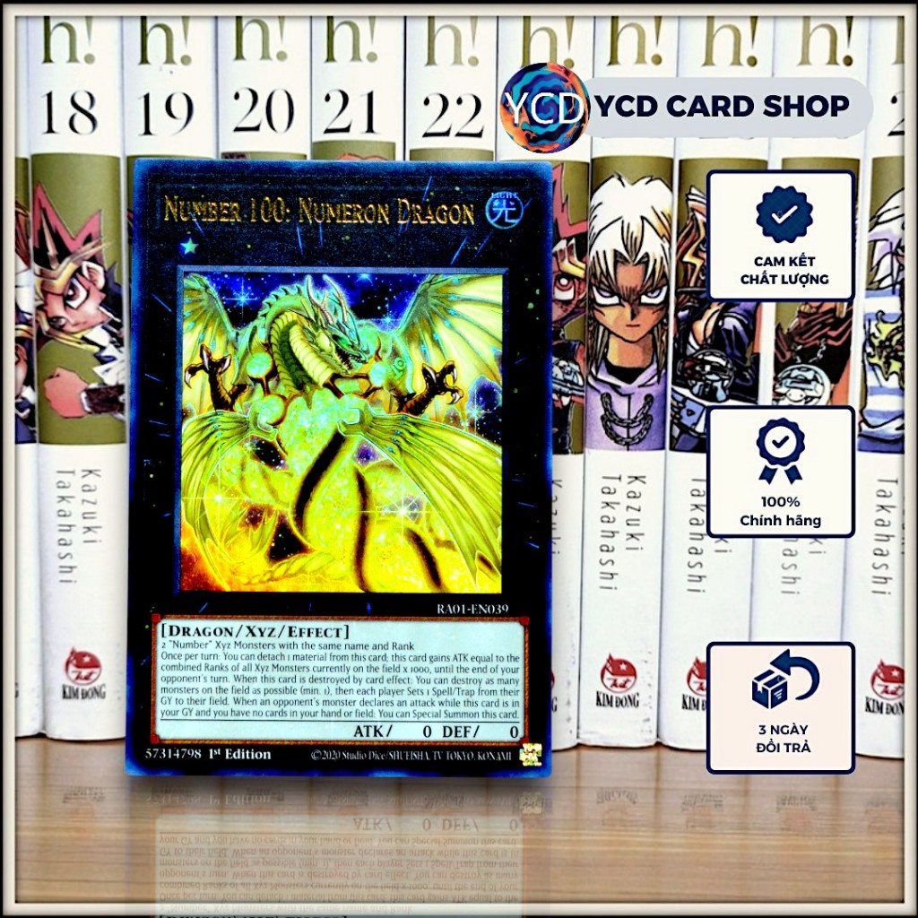 [YCDcardgame] Thẻ bài Yugioh Chính Hãng Number 100 : Numeron Dragon [XYZ]