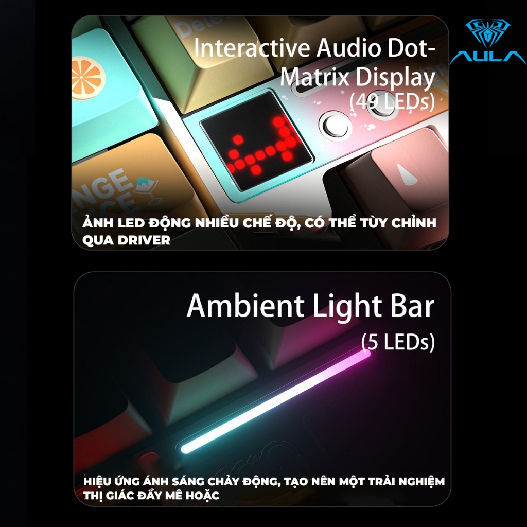 Bàn Phím Cơ 3 Mode AULA F87 PRO V2 Pin 10.000mAh Không Dây Mạch Xuôi Hotswap Kết Nối Bluetooth USB 2.4G | BigBuy360 - bigbuy360.vn