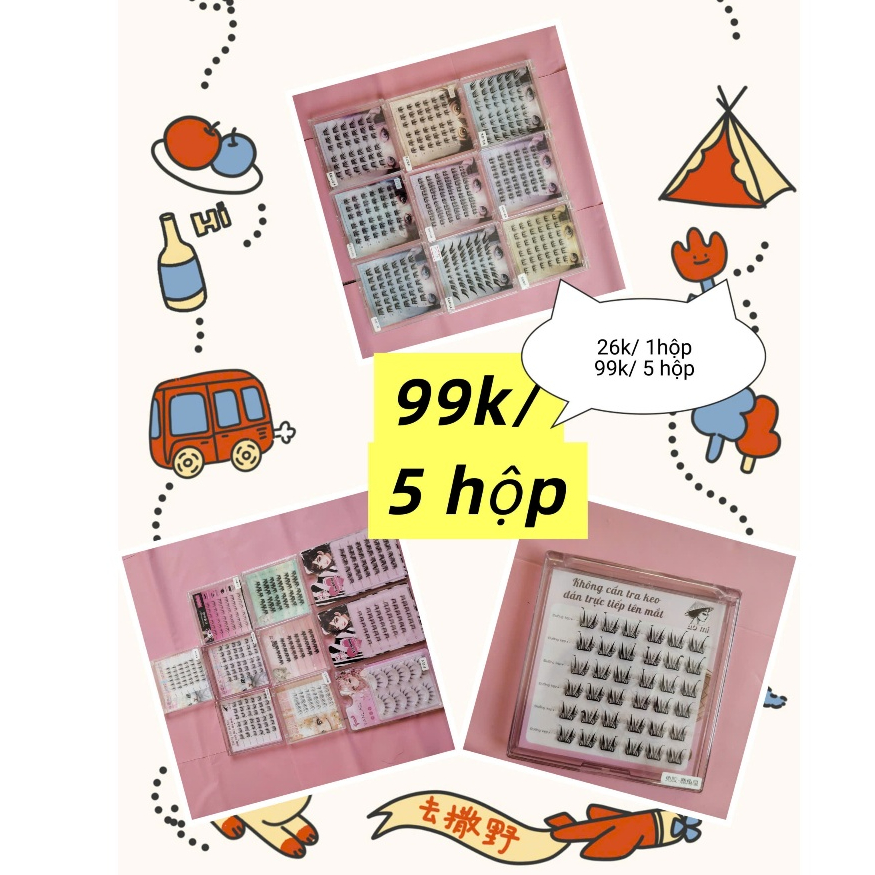 99k/5hộp - Rẻ vô địch - Mi 6 hàng sẵn keo Mi cong Lash shop