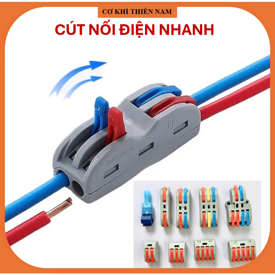 - Cút Nối Dây Điện Nhanh, Cút Nối Dây Điện Đơn - Đôi - Ba, Cos Nối Dây Điện