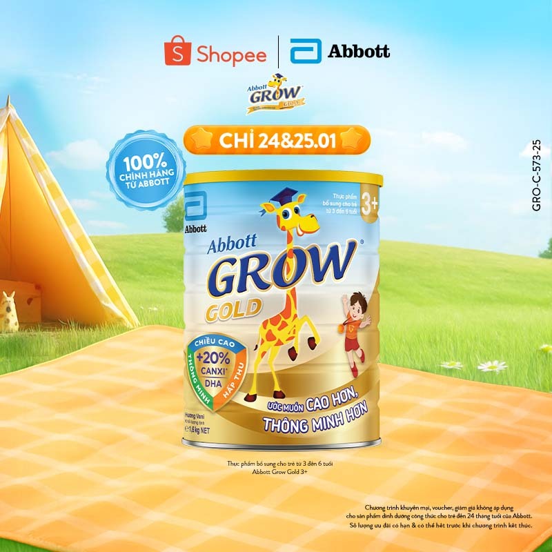 Sữa bột Abbott Grow Gold 3+ 1.6kg