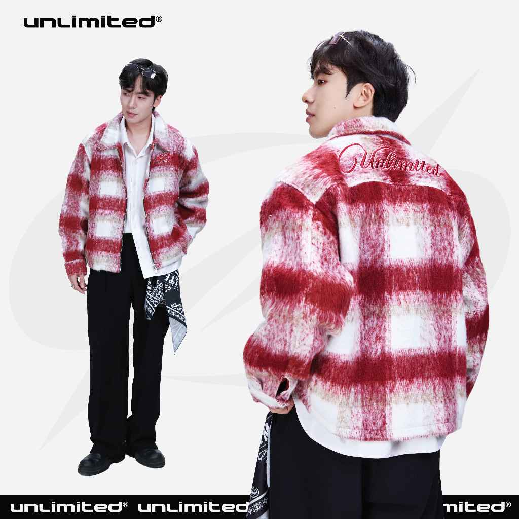 Áo Khoác Dạ UNLIMITED CLUB Lông Ép Dáng Boxy Nam Nữ Unisex