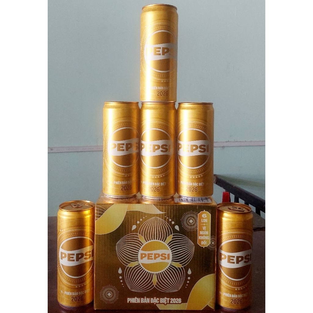 Pepsi lon vàng lốc 6 lon ( Pepsi phiên bản đặc biệt 2026).