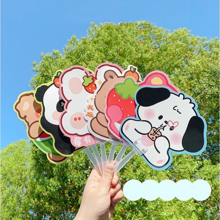 🍉(Set) Quạt nhựa cầm tay kute DUASHOP.🍉