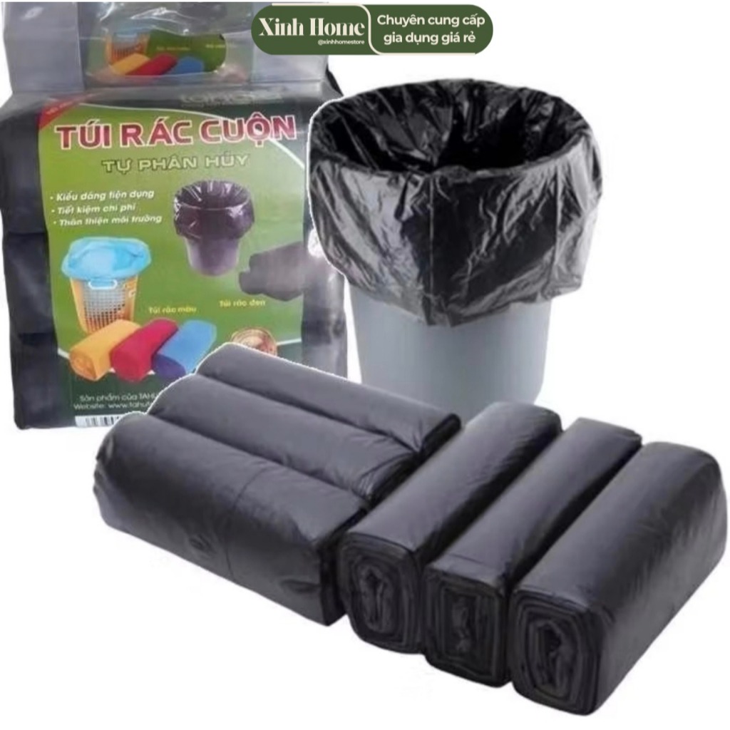 Combo 75 cuộn Túi Rác Phân Huỷ Sinh Học 55x65cm – Túi Đựng Rác Tự Phân Huỷ, Thân Thiện Môi Trường