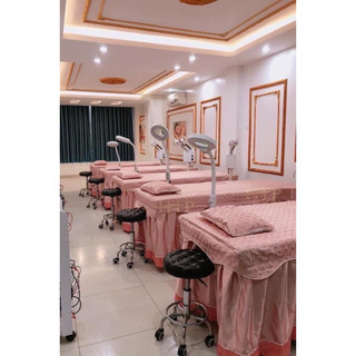 THANH LÝ (Mới) Bộ Ga Giường Spa Trần Bông, Drap Gường Nối Mi, Phun Xăm