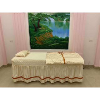 THANH LÝ (Mới) Bộ Ga Giường Spa Trần Bông, Drap Gường Nối Mi, Phun Xăm