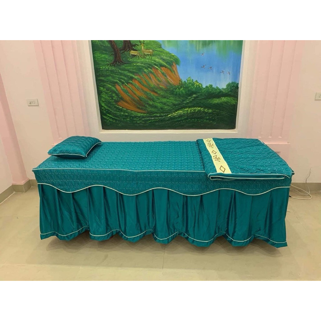 THANH LÝ (Mới) Bộ Ga Giường Spa Trần Bông, Drap Gường Nối Mi, Phun Xăm