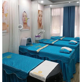 THANH LÝ (Mới) Bộ Ga Giường Spa Trần Bông, Drap Gường Nối Mi, Phun Xăm