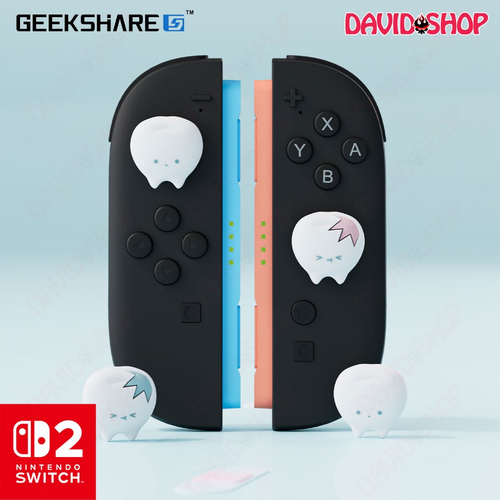 Núm bọc analog (GeekShare) Những Chiếc Răng Xinh cao cấp cho Joy-Con, Pro Controller 2 - Nintendo Sw